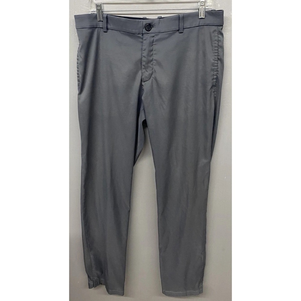 Nike Chino Pants Men 32x27.5 Gray Stretch Performance Slim Fit Sporty Flat Front